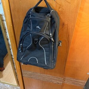 High Sierra Black Backpack with White Accents